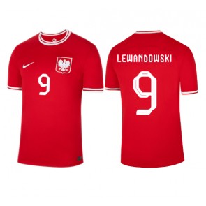 Polska Robert Lewandowski #9 Koszulka Wyjazdowych MŚ 2022 Krótki Rękaw